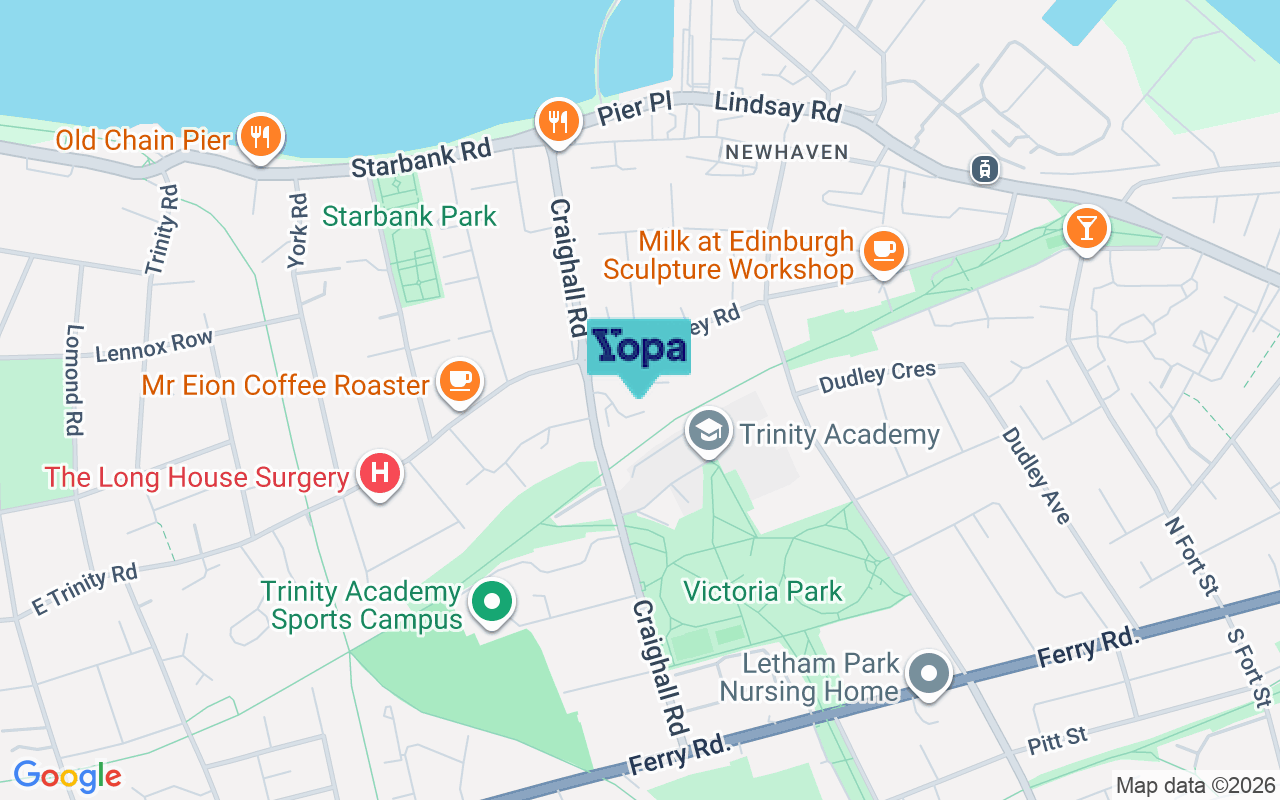Map showing the location of EH6 4SB