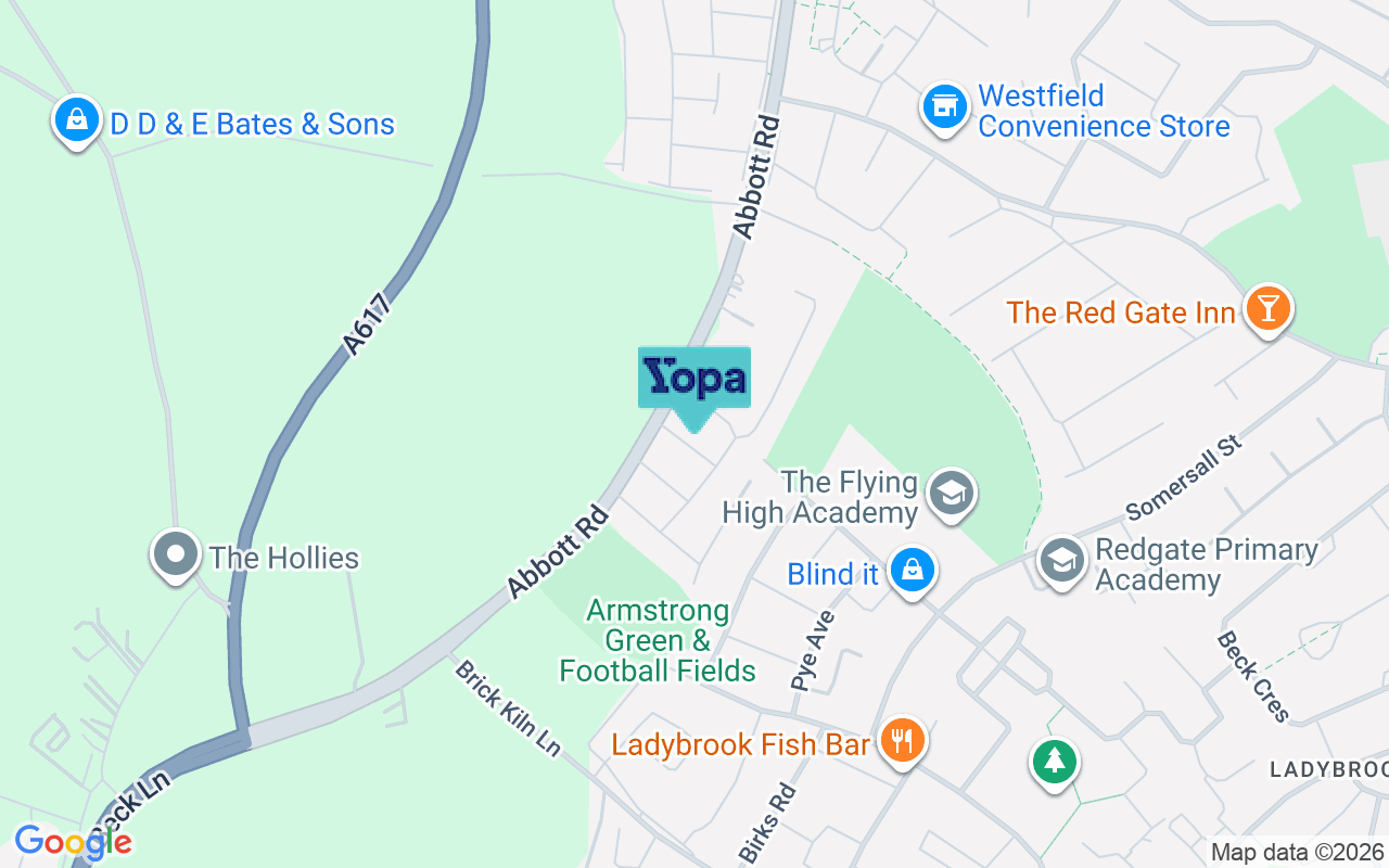 Map showing the location of NG19 6NE