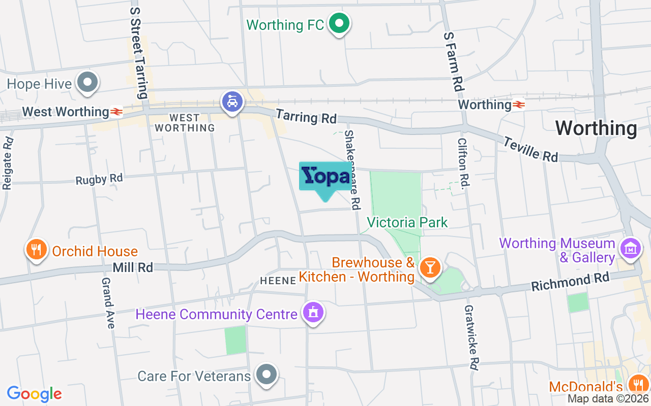 Map showing the location of BN11 4PB