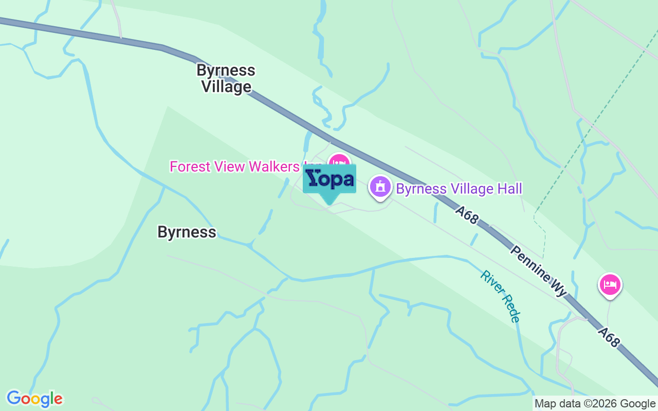 Map showing the location of NE19 1TT