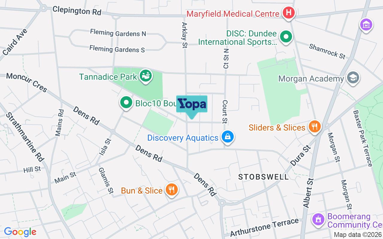 Map showing the location of DD3 7PQ