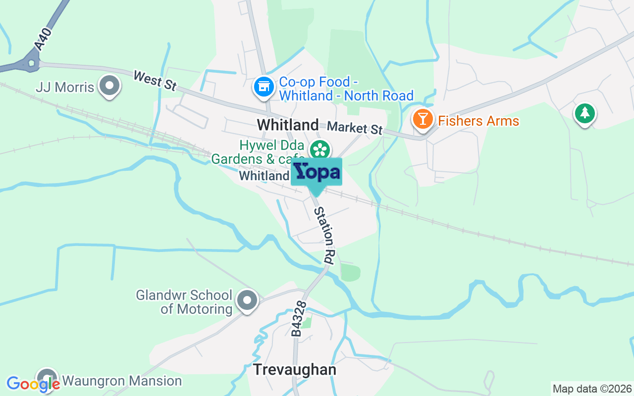 Map showing the location of SA34 0QD