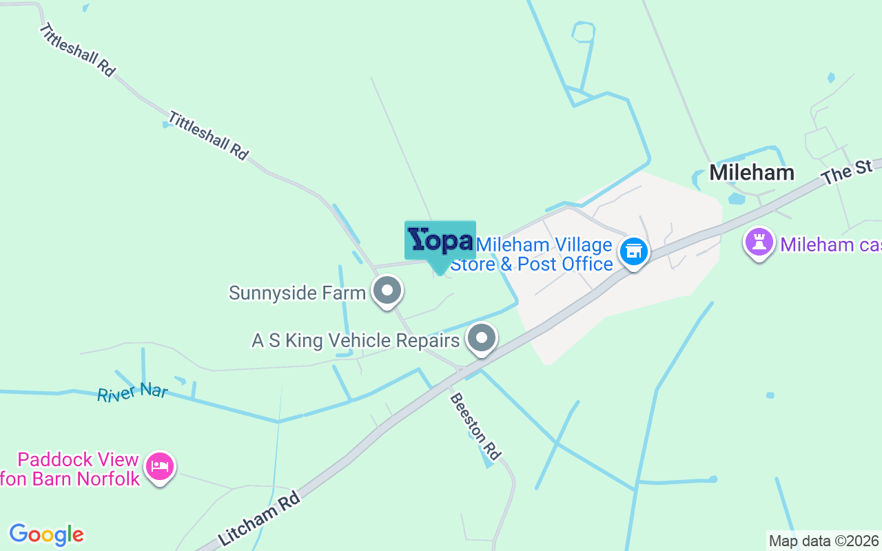Map showing the location of PE32 2FS