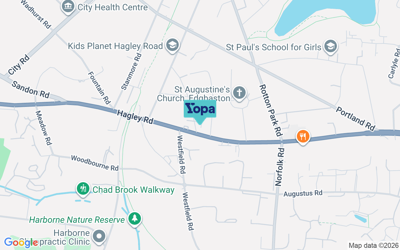 Map showing the location of B16 9LS