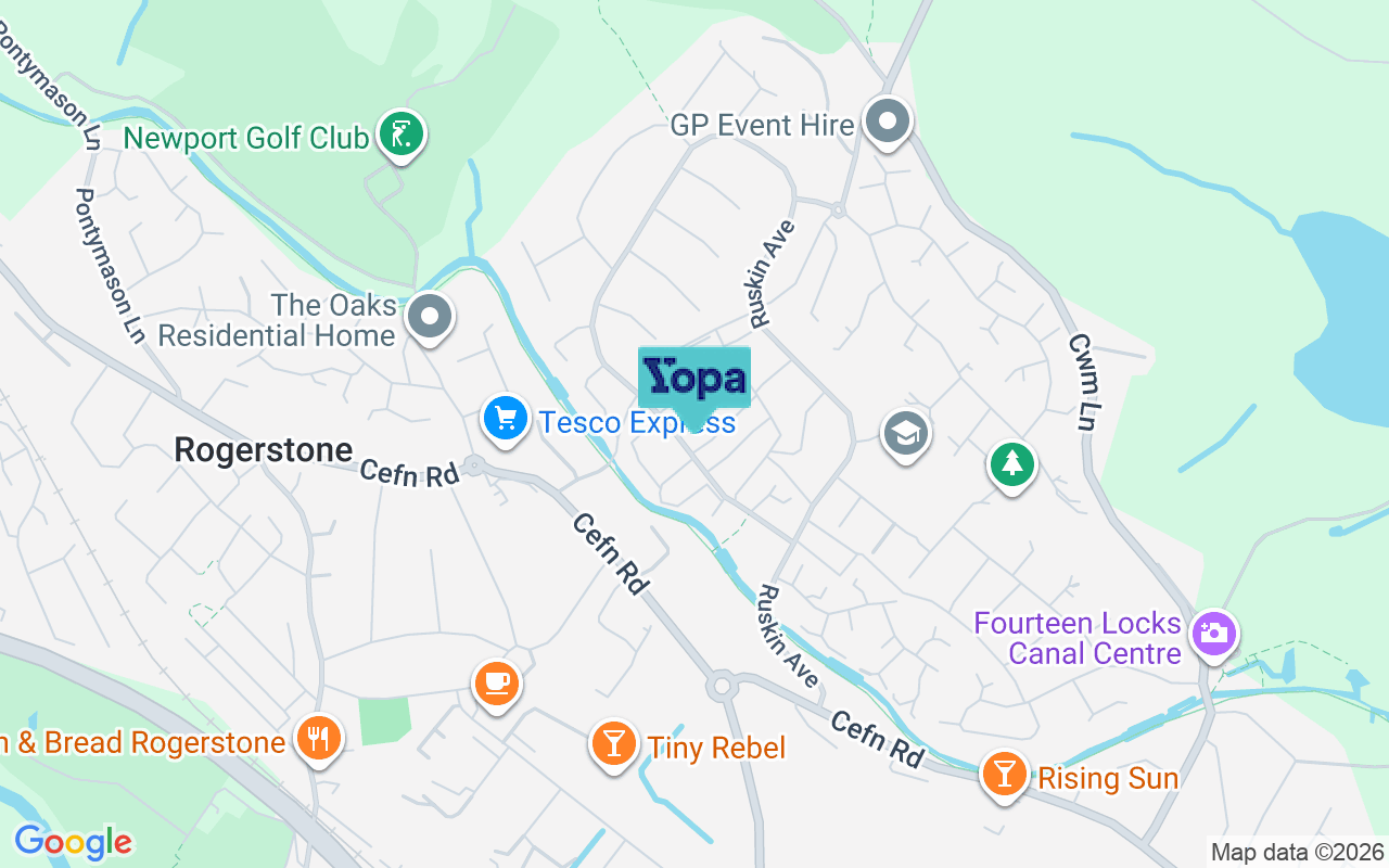 Map showing the location of NP10 0AA