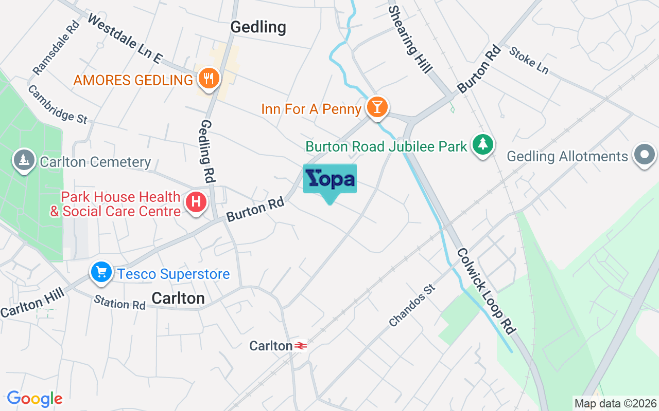 Map showing the location of NG4 3BH