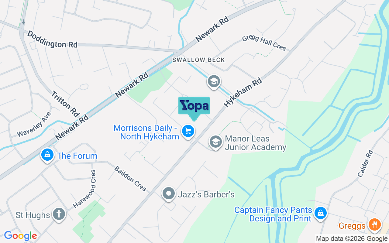 Map showing the location of LN6 8BE