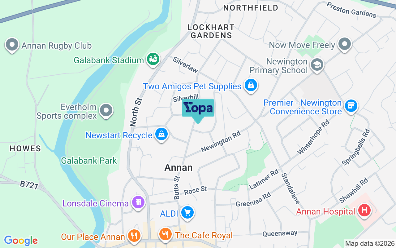 Map showing the location of DG12 5DX