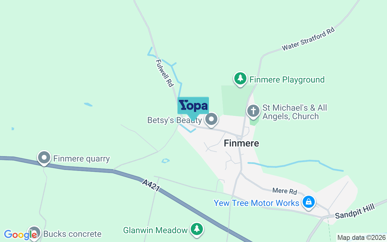 Map showing the location of MK18 4AS