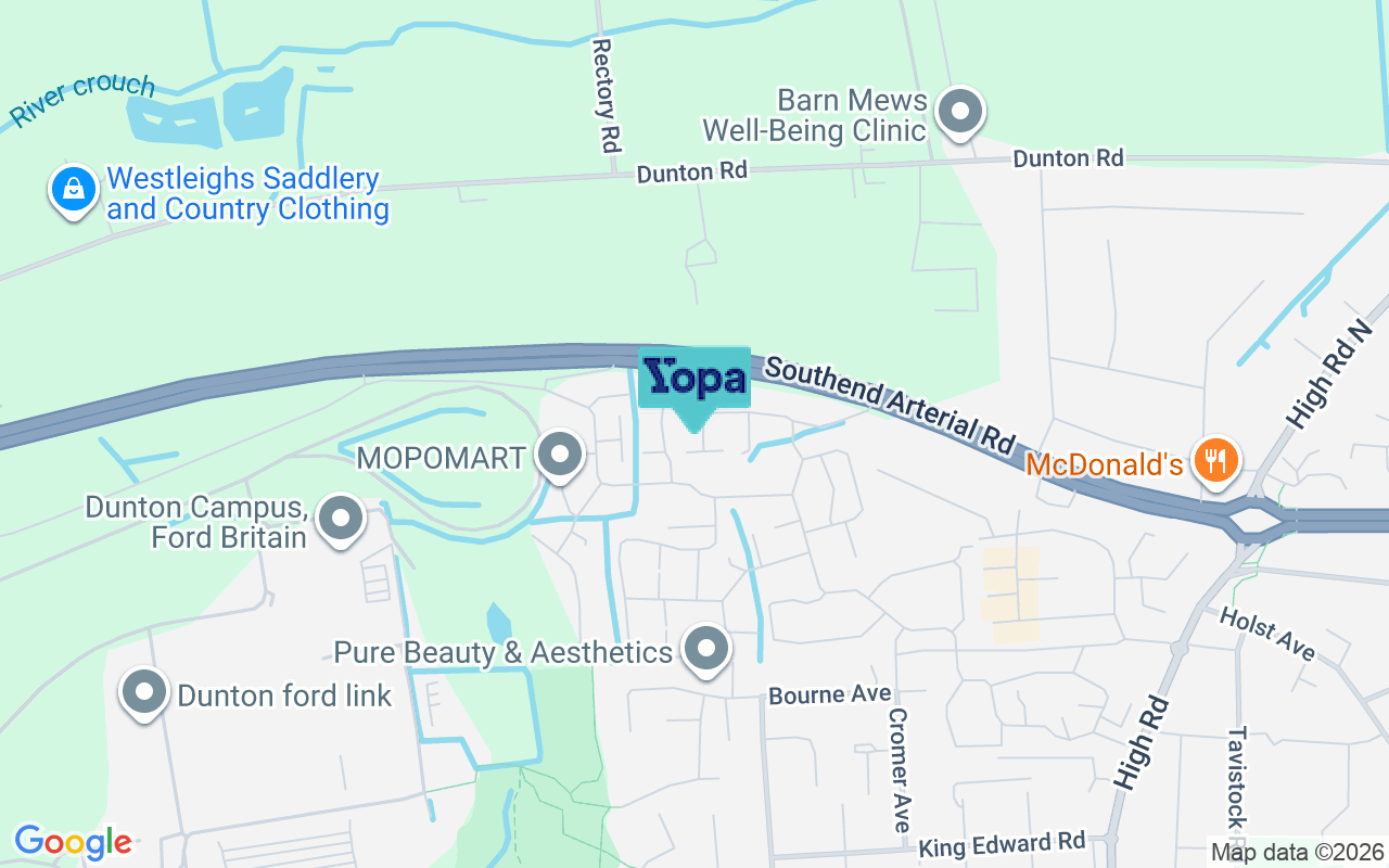 Map showing the location of SS15 6JQ