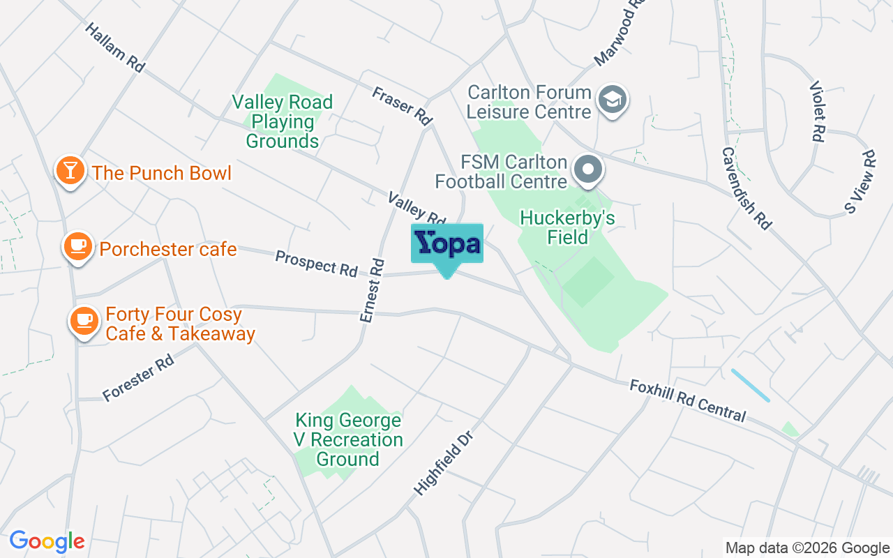 Map showing the location of NG4 1LW