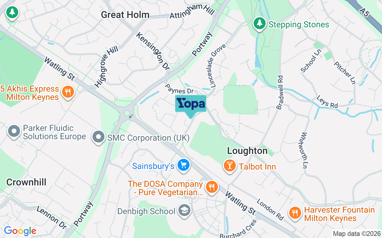 Map showing the location of MK5 8EW
