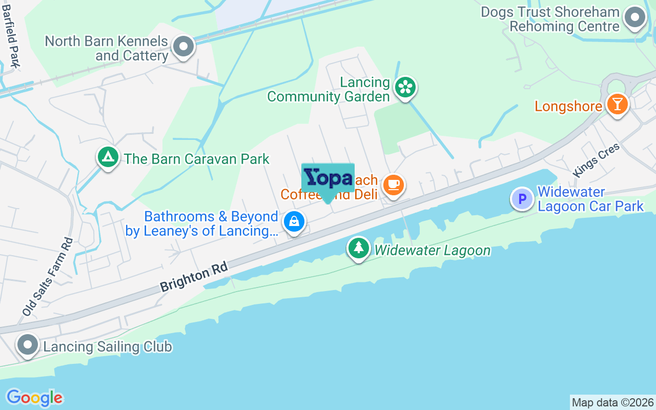 Map showing the location of BN15 8LX