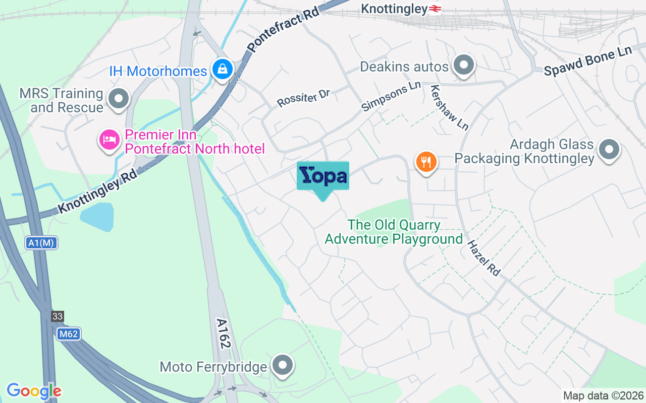 Map showing the location of WF11 0DD