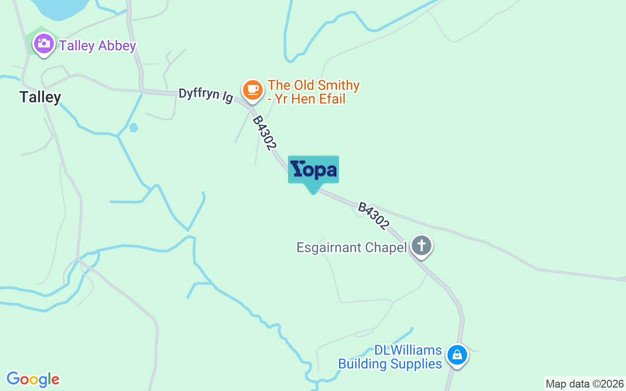 Map showing the location of SA19 7YH