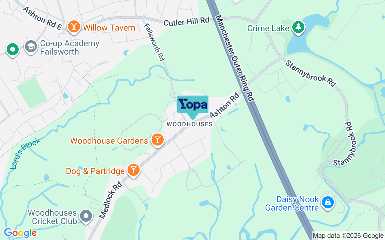Map showing the location of M35 9WL