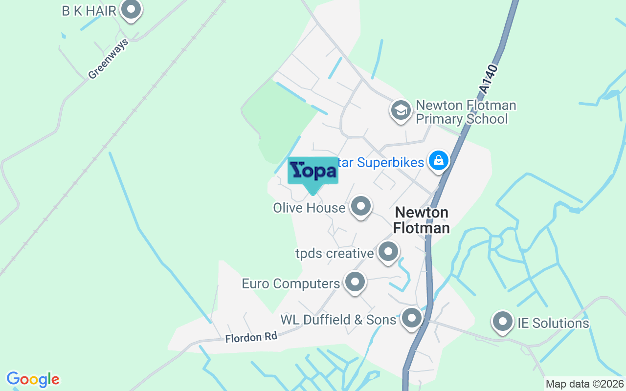 Map showing the location of NR15 1RF