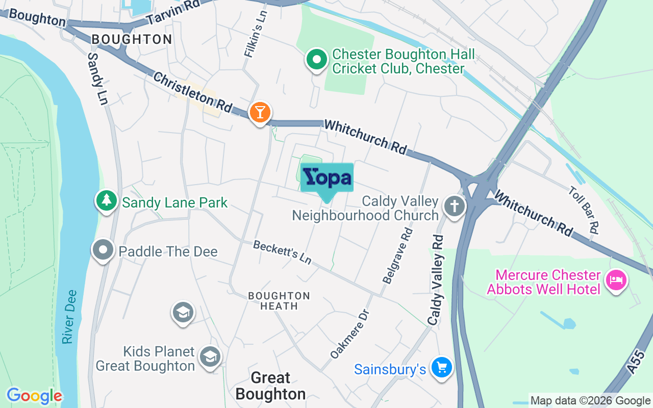 Map showing the location of CH3 5RS