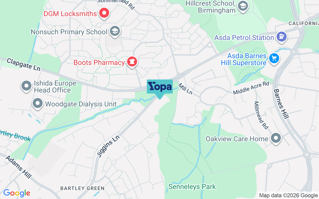 Map showing the location of B32 3HJ