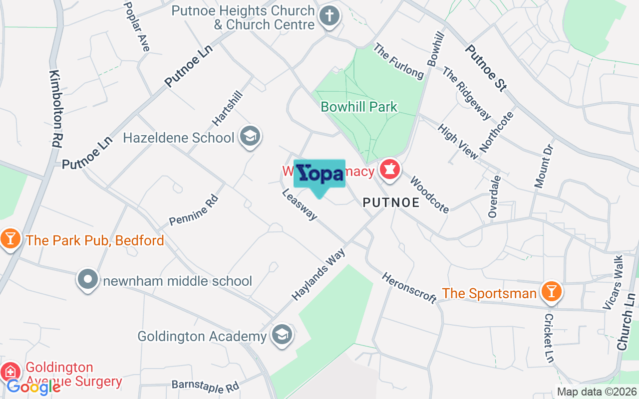 Map showing the location of MK41 9DF