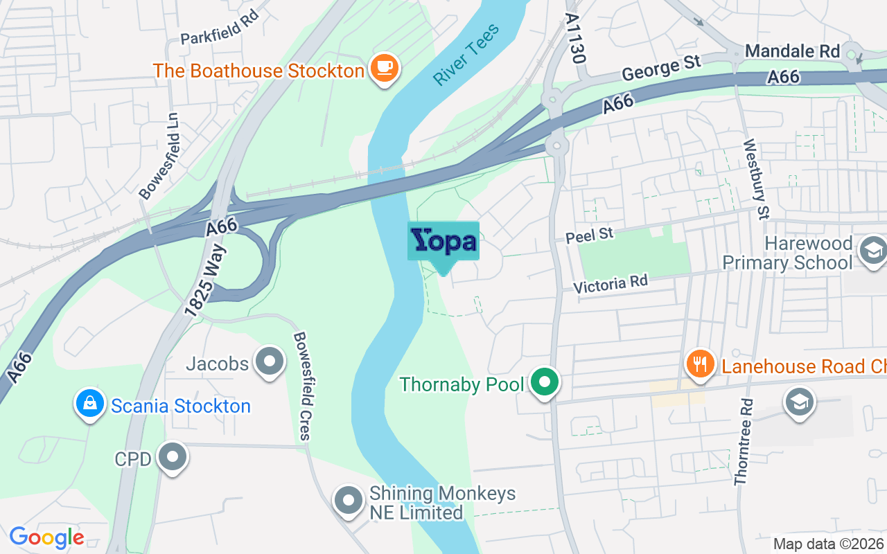Map showing the location of TS17 6DW