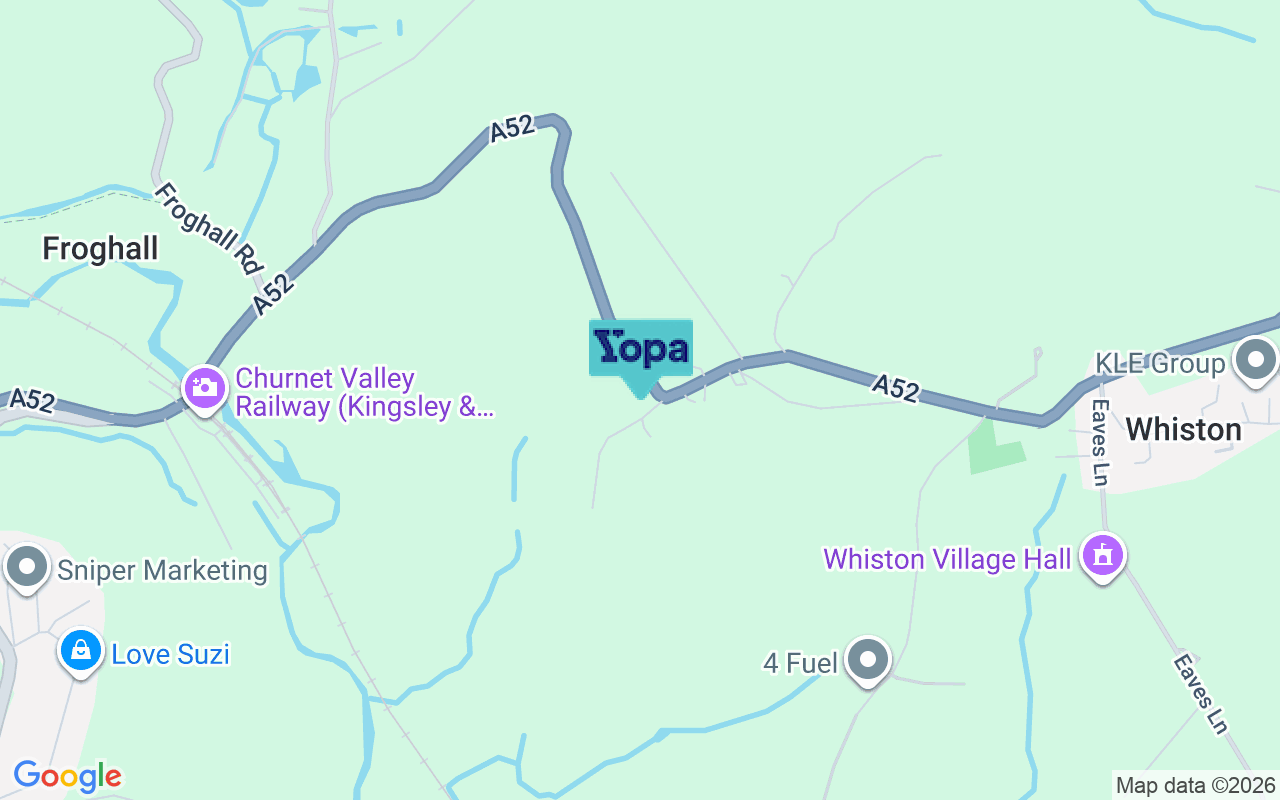 Map showing the location of ST10 2JE