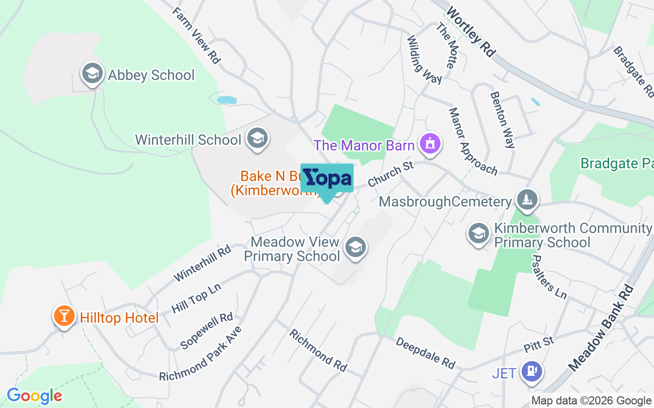 Map showing the location of S61 2HU