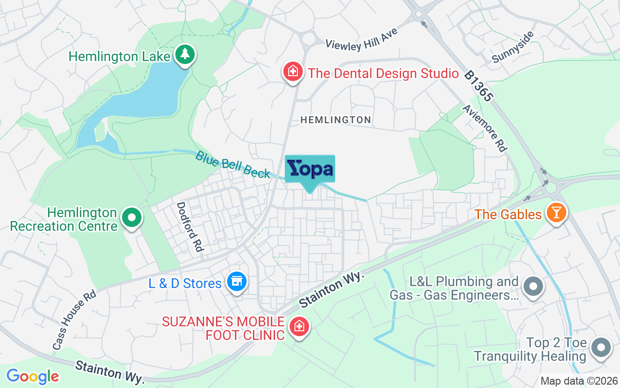 Map showing the location of TS8 9EL