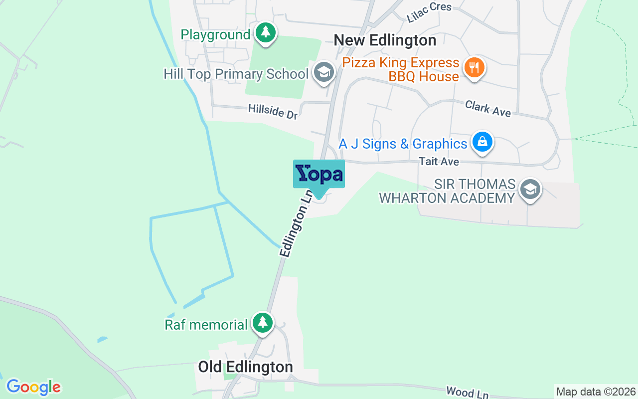 Map showing the location of DN12 1QS