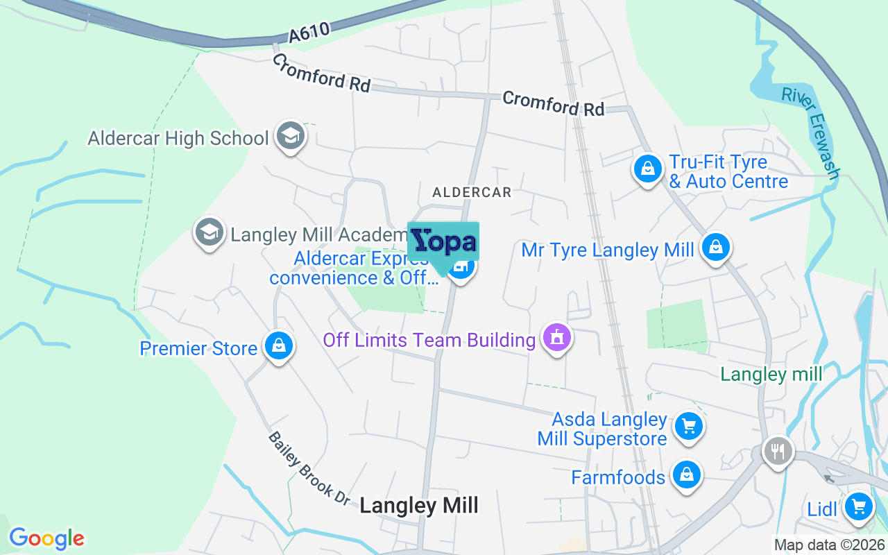 Map showing the location of NG16 4GR