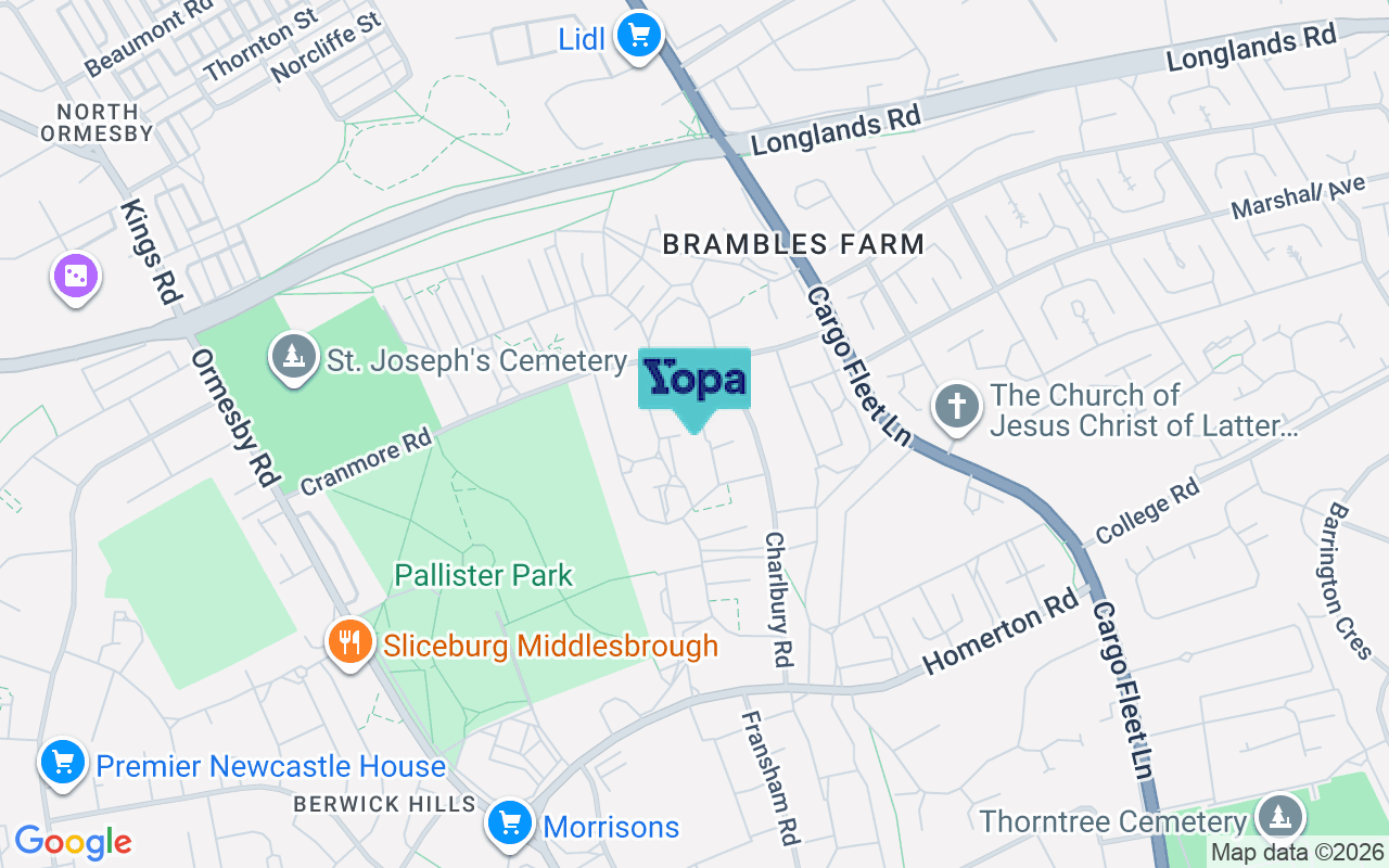 Map showing the location of TS3 8JY