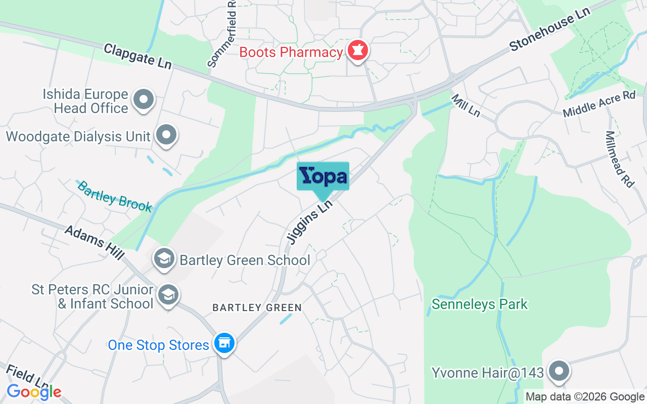 Map showing the location of B32 3EN