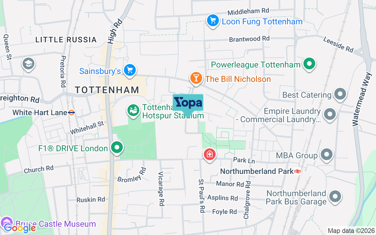 Map showing the location of N17 0PH