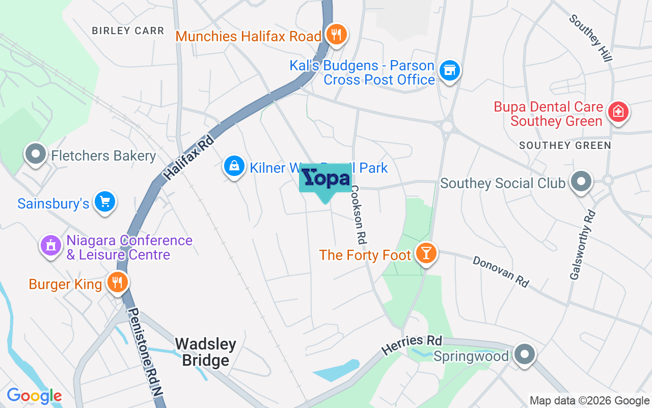 Map showing the location of S5 8LJ