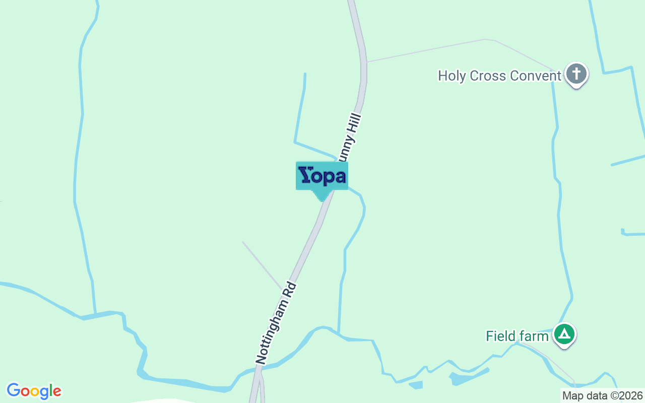 Map showing the location of LE12 6XE