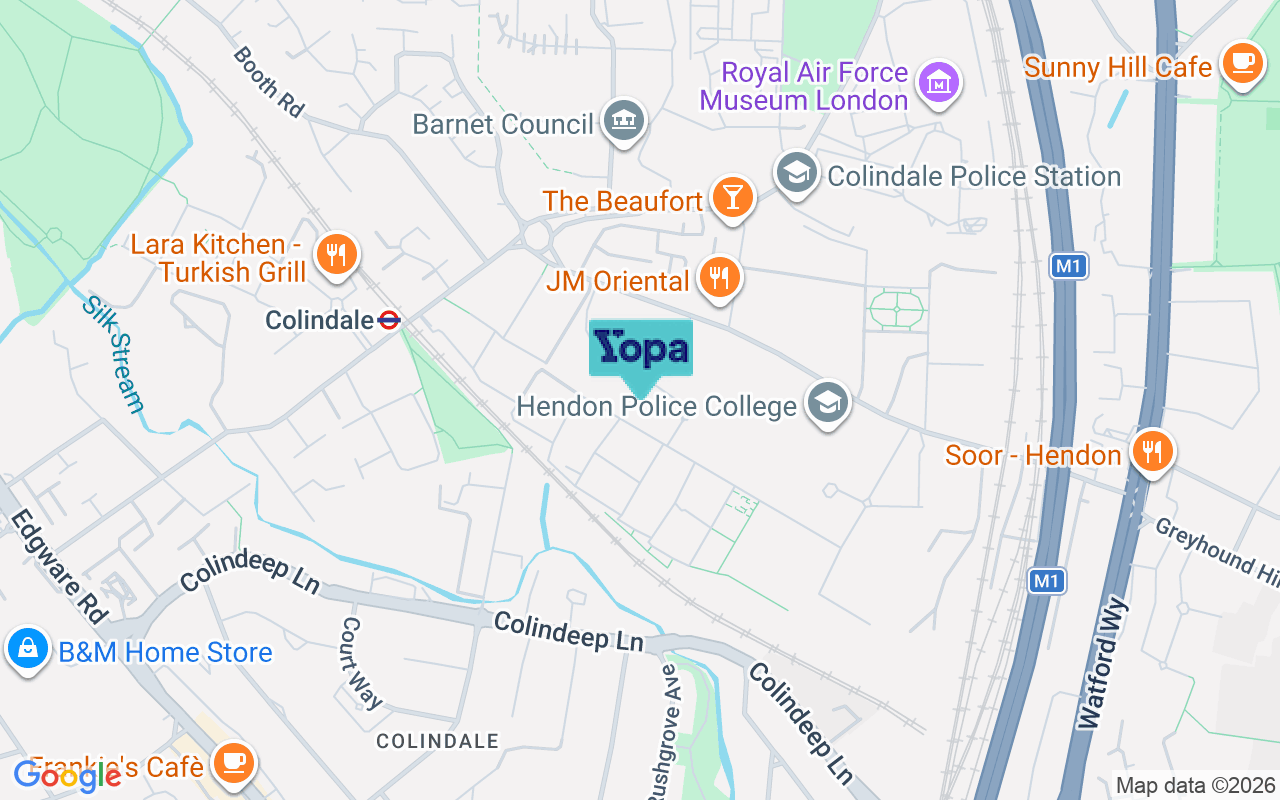Map showing the location of NW9 4DX