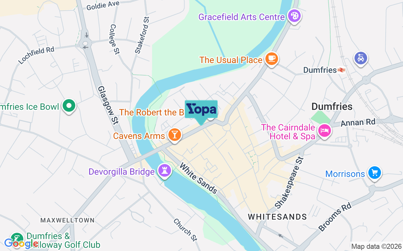 Map showing the location of DG1 2NJ