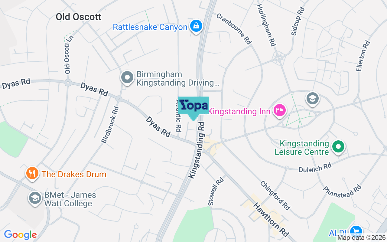 Map showing the location of B44 9SA