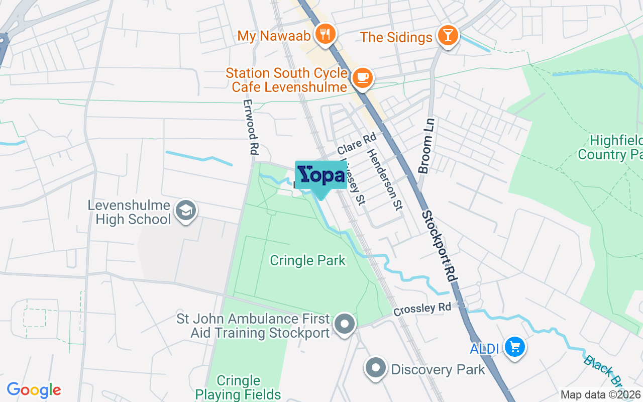 Map showing the location of M19 2QP