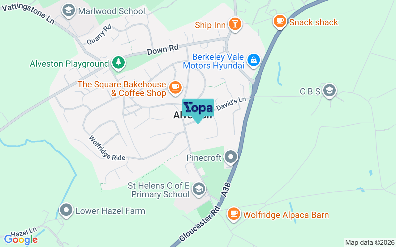 Map showing the location of BS35 3LN
