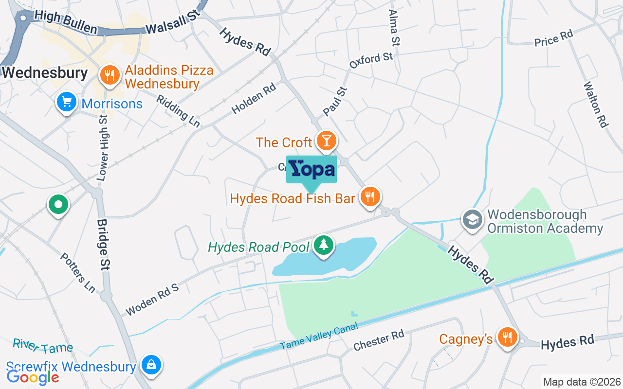 Map showing the location of WS10 0BL