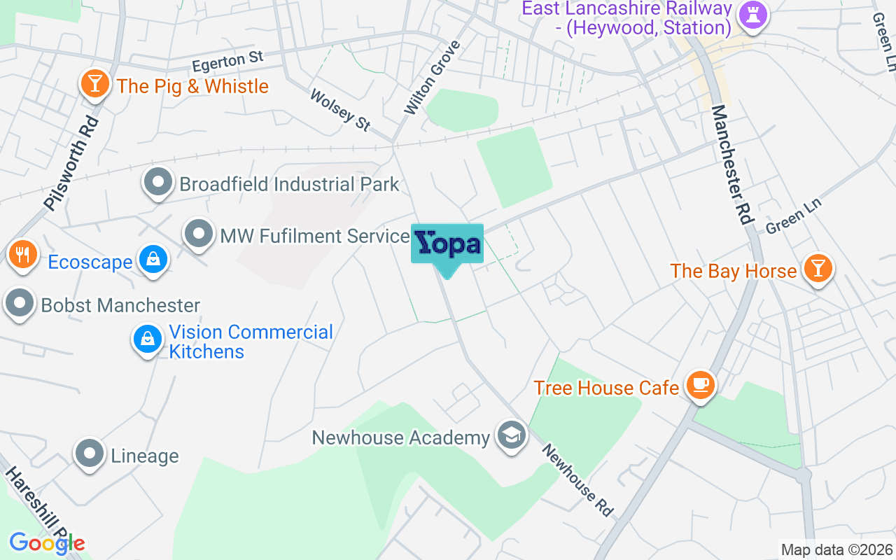 Map showing the location of OL10 2NU