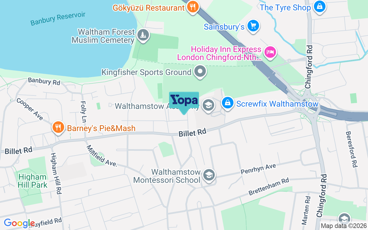Map showing the location of E17 5FU
