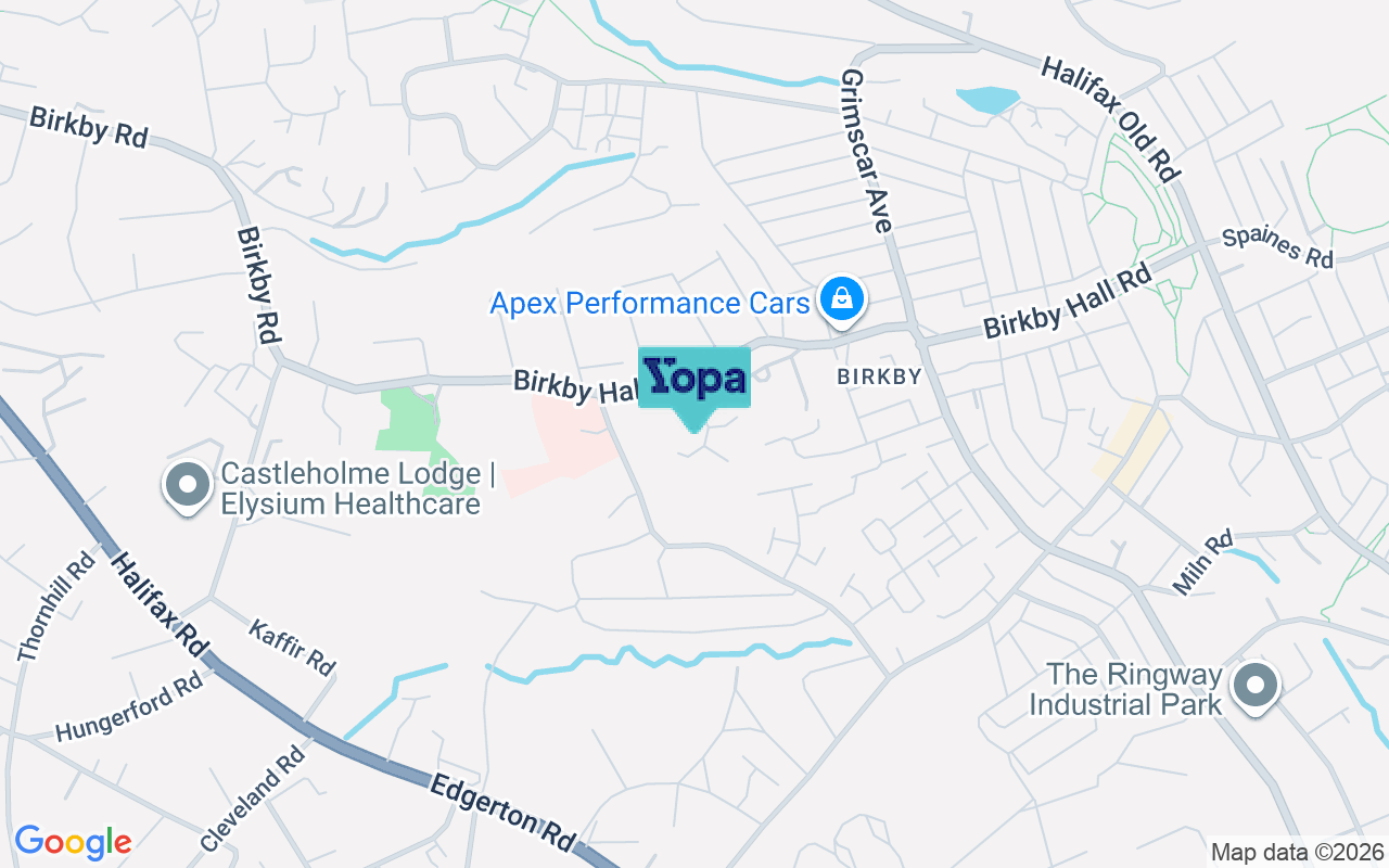 Map showing the location of HD2 2BF