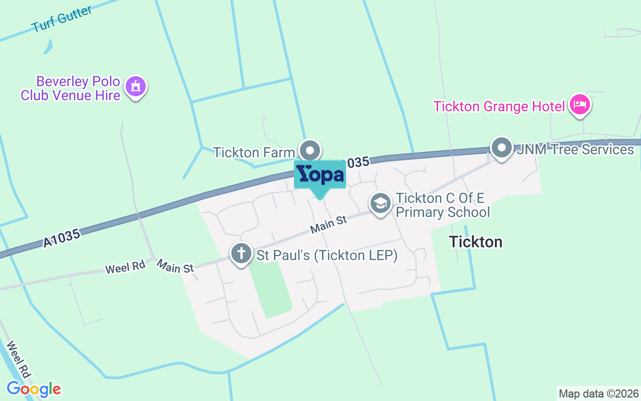 Map showing the location of HU17 9JE