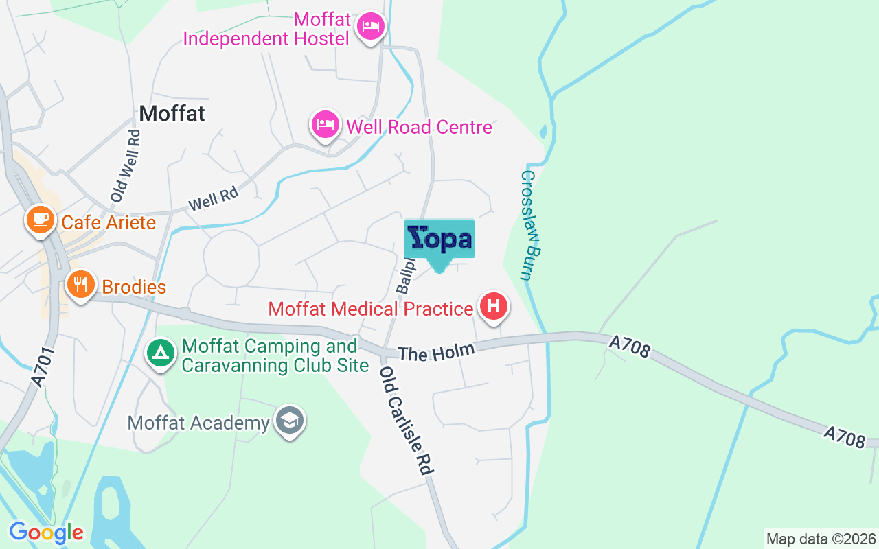 Map showing the location of DG10 9JU