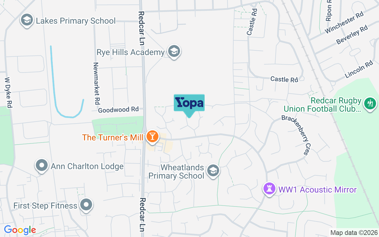 Map showing the location of TS10 2PH