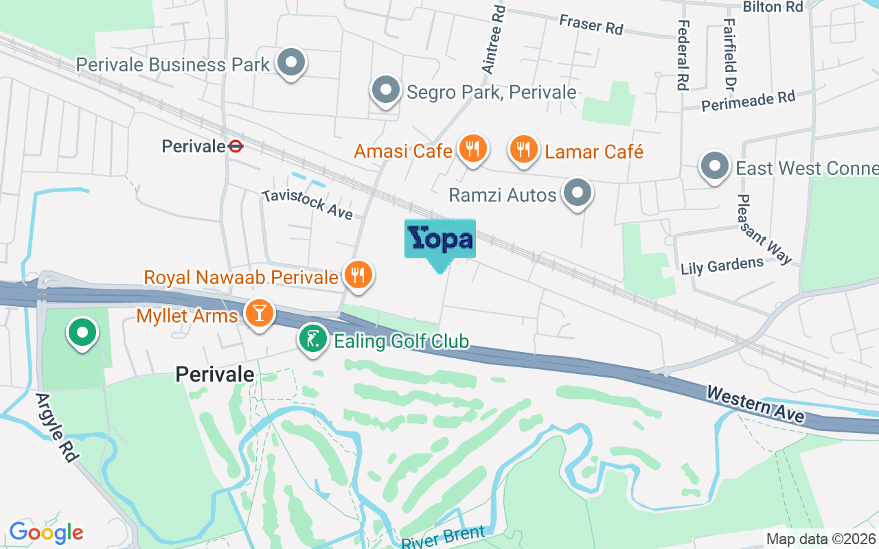 Map showing the location of UB6 8EA