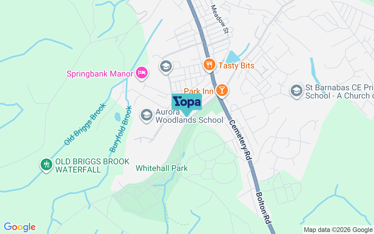 Map showing the location of BB3 2LL