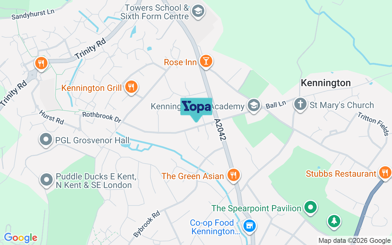 Map showing the location of TN24 9AS